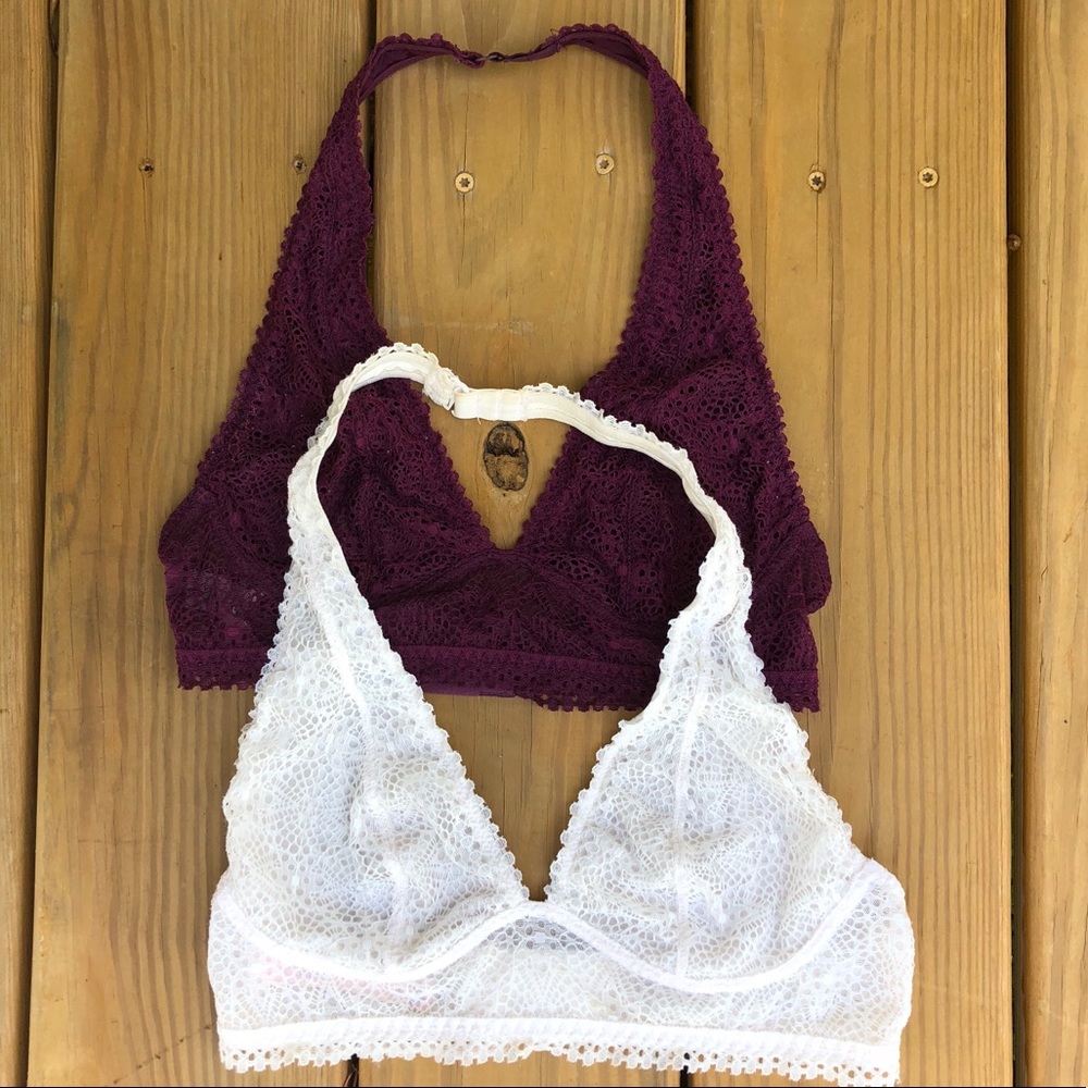 Victoria’s Secret Lace Halter Bralettes Size Small
